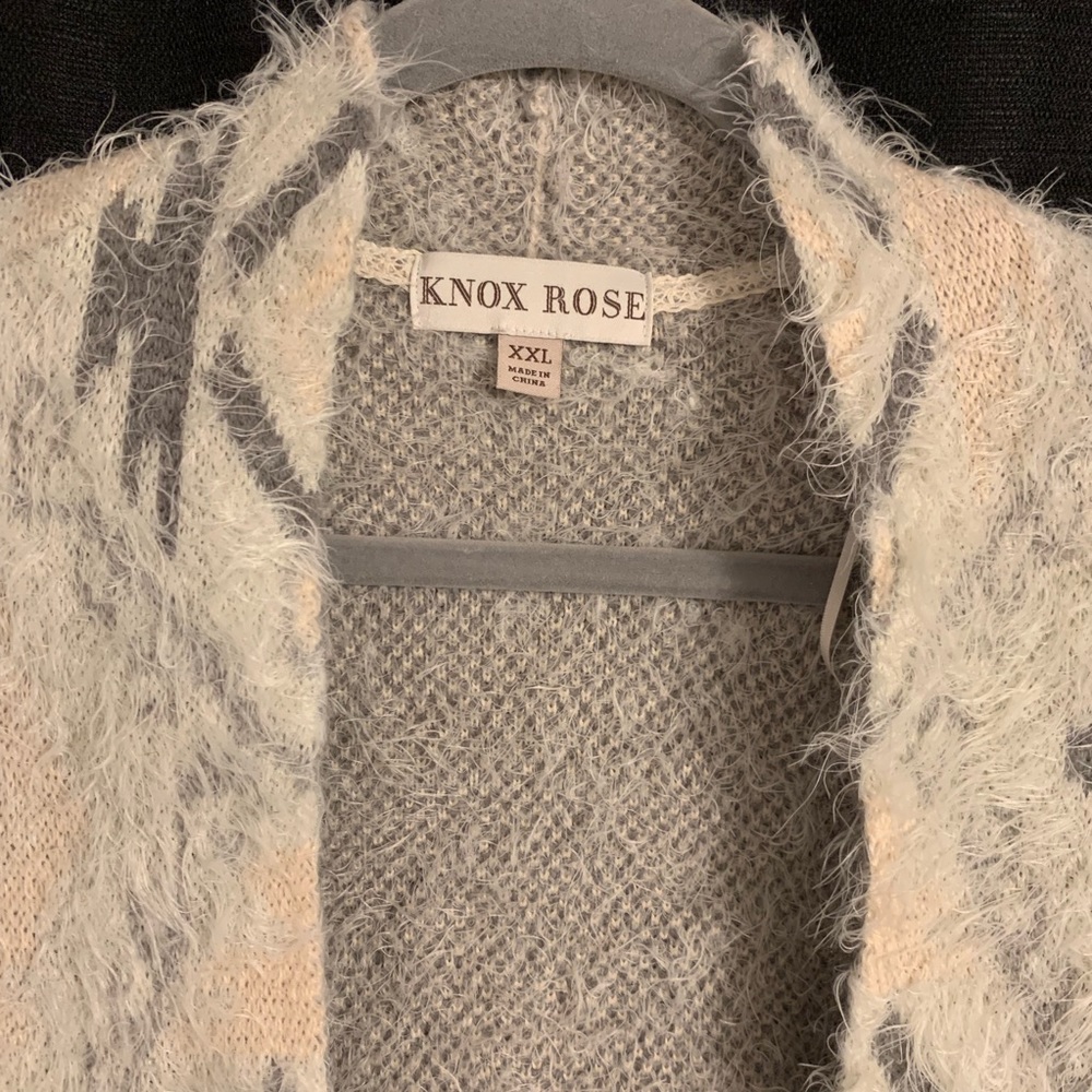 Knox Rose Fuzzy Sweater Cardigan - Picture 4 of 4